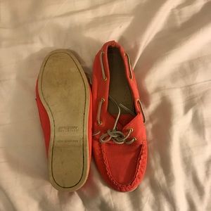 Bright pink sperry’s for jcrew